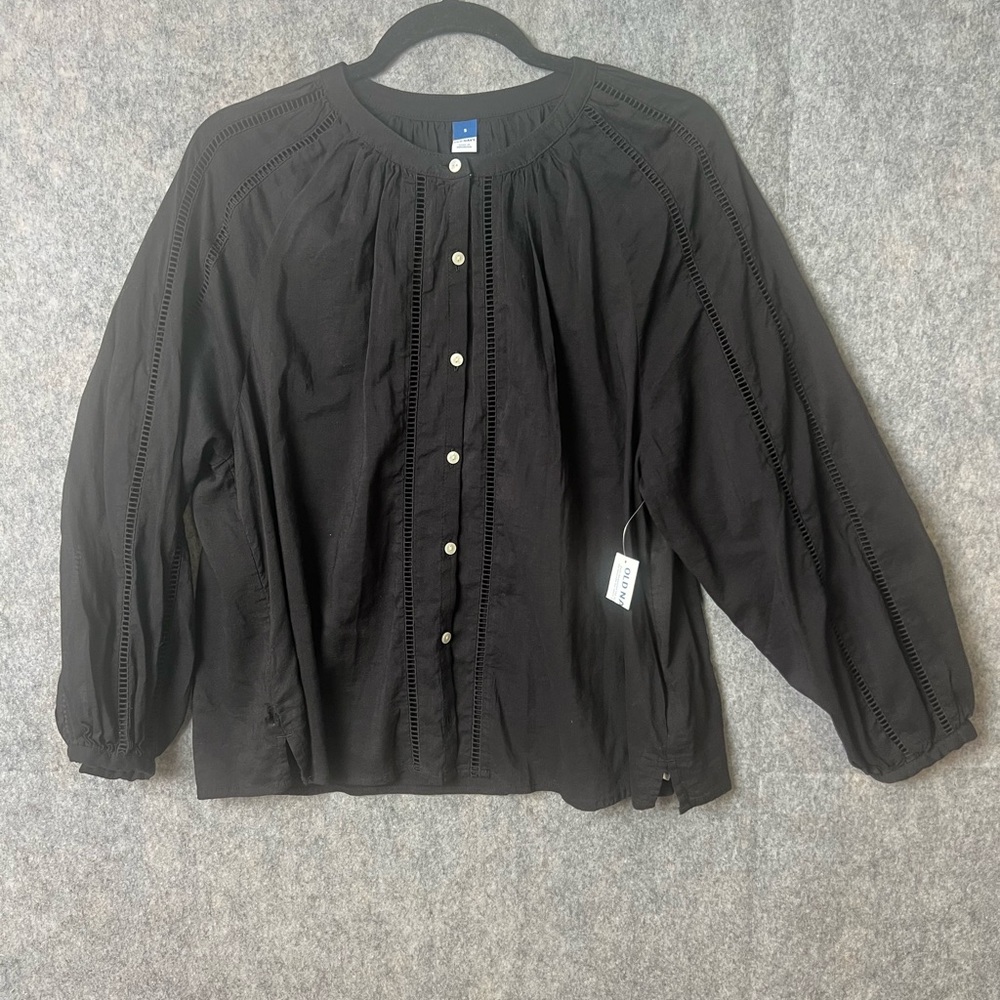 Old Navy Woman’s‎ Small Business Casual Black button down long sleeve Blouse